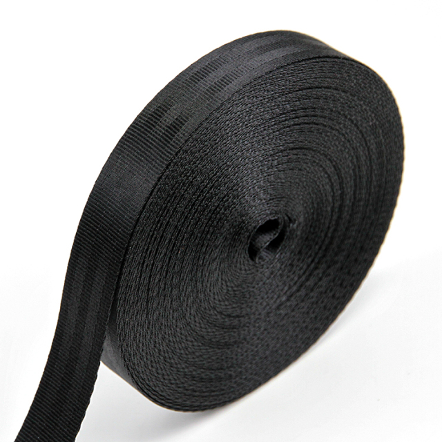 25mm Car Seat Black Nylon Webbing