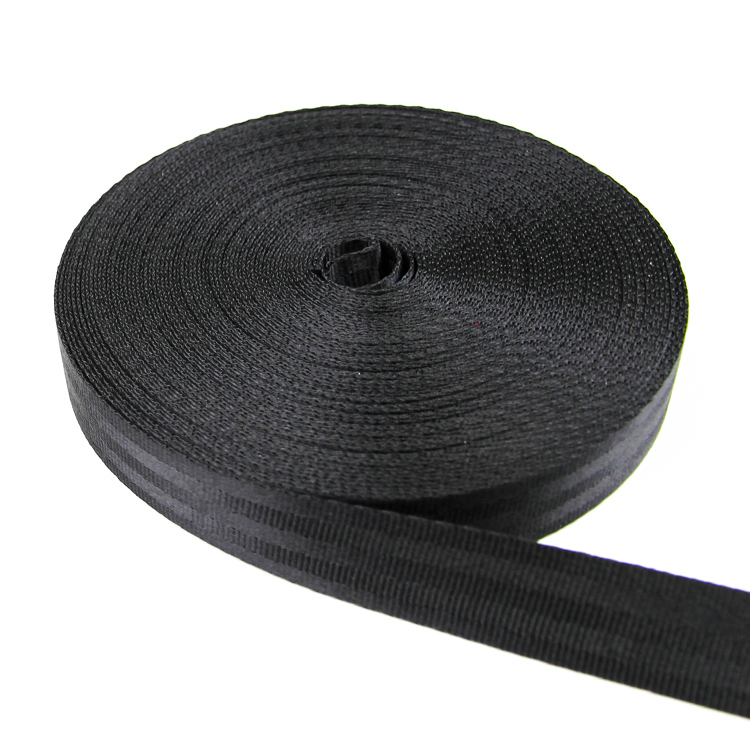 25mm Car Seat Black Nylon Webbing