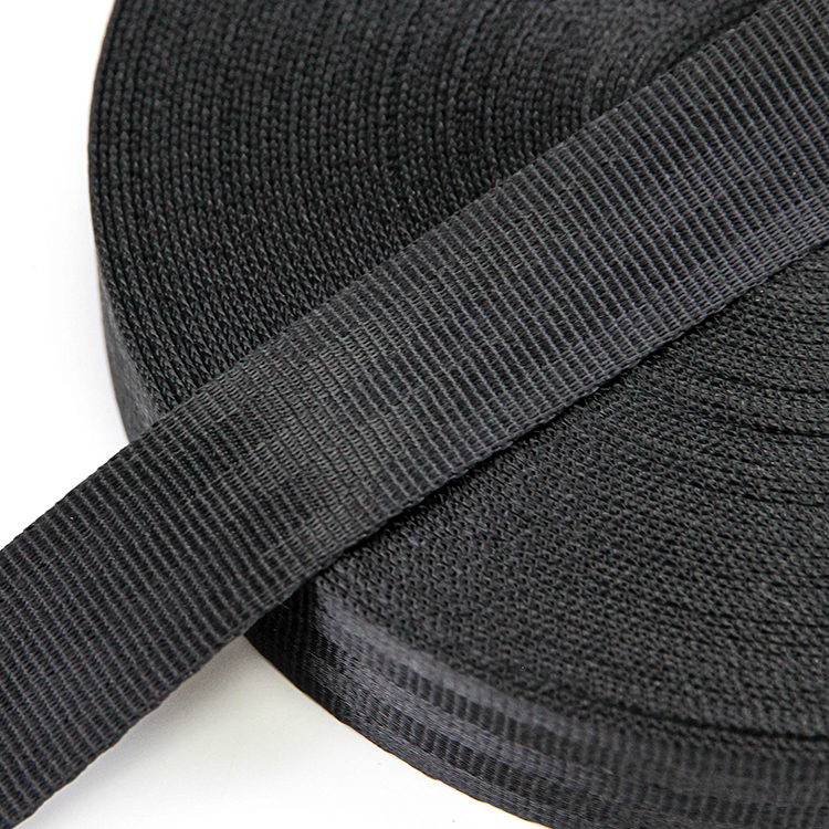 25mm Car Seat Black Nylon Webbing