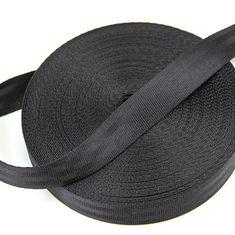 25mm Car Seat Black Nylon Webbing