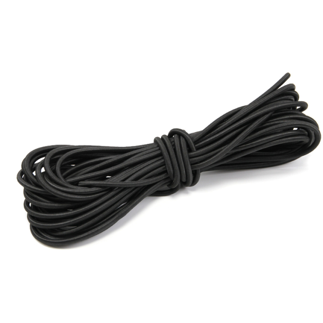 Manufacturer 4mm-6mm black round latex elastic rope rubber band trampoline rope sports tension rope round elastic rope
