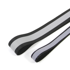 Polyester reflective webbing