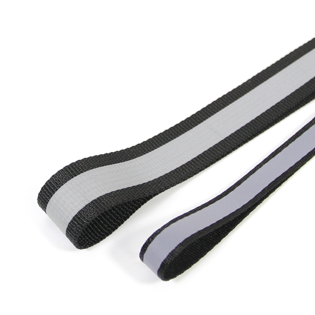 Polyester reflective webbing