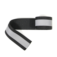 Polyester reflective webbing