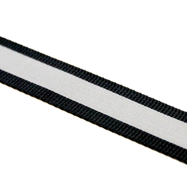 Polyester reflective webbing