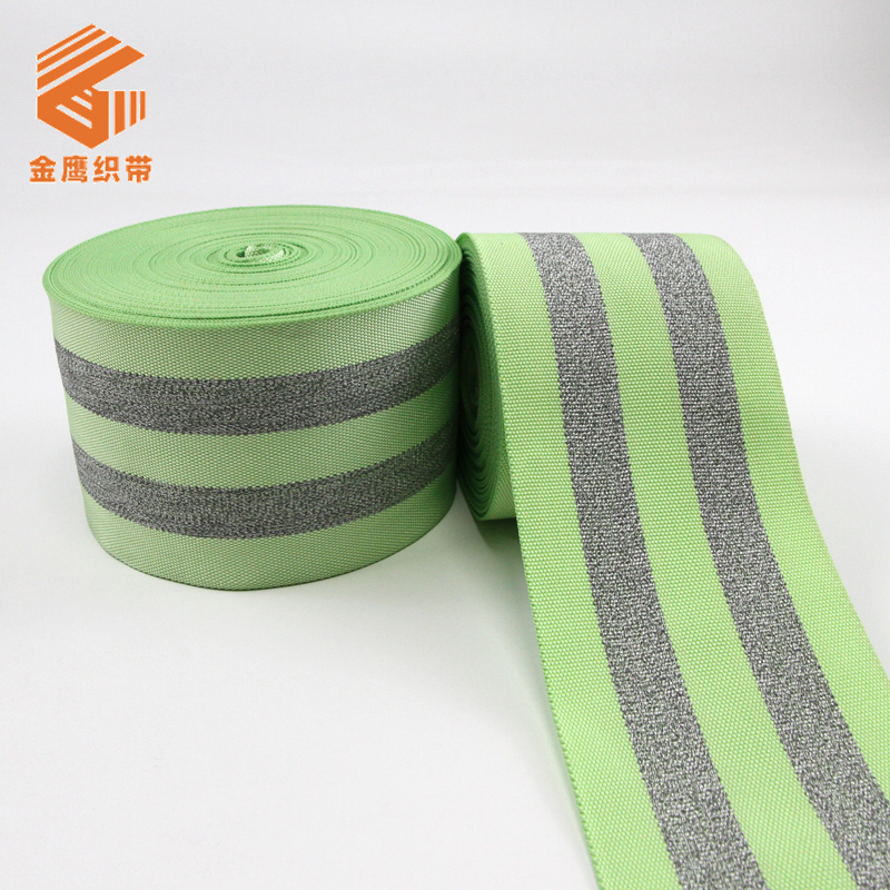 Polyester reflective webbing clothing accessories Pet traction luminous shoulder strap
