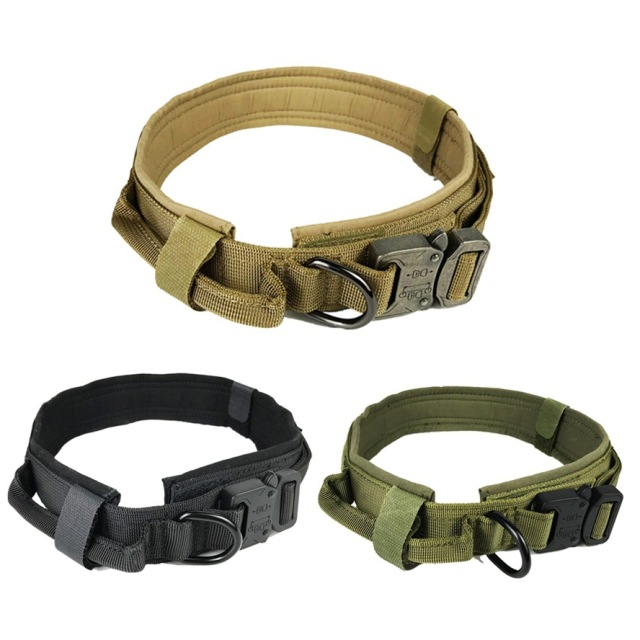Nylon Heavy Duty Tactical Pet Collar Custom Pet Webbing Neck Set Training Collar Dog Tactical Collar Buckles For Horse