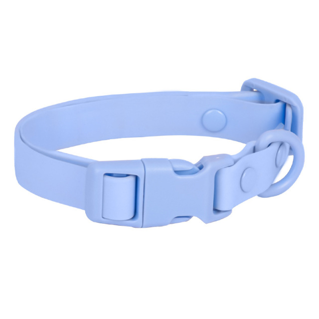 Macaron Colored Pet Collar Rust-Proof PVC Coated Webbing PVC Wrapped Tape Dog Collar Waterproof Custom PVC Dog Collar
