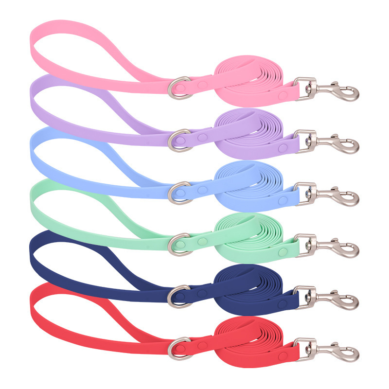 Macaron Colored Pet Collar Rust-Proof PVC Coated Webbing PVC Wrapped Tape Dog Collar Waterproof Custom PVC Dog Collar