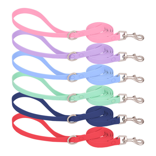 Macaron Colored Pet Collar Rust-Proof PVC Coated Webbing PVC Wrapped Tape Dog Collar Waterproof Custom PVC Dog Collar