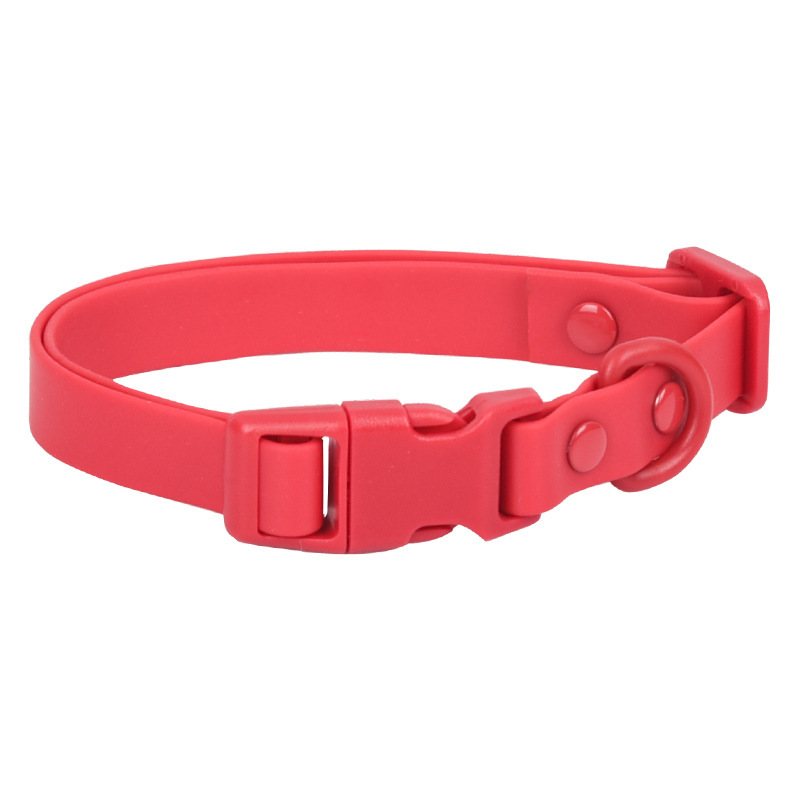 Macaron Colored Pet Collar Rust-Proof PVC Coated Webbing PVC Wrapped Tape Dog Collar Waterproof Custom PVC Dog Collar