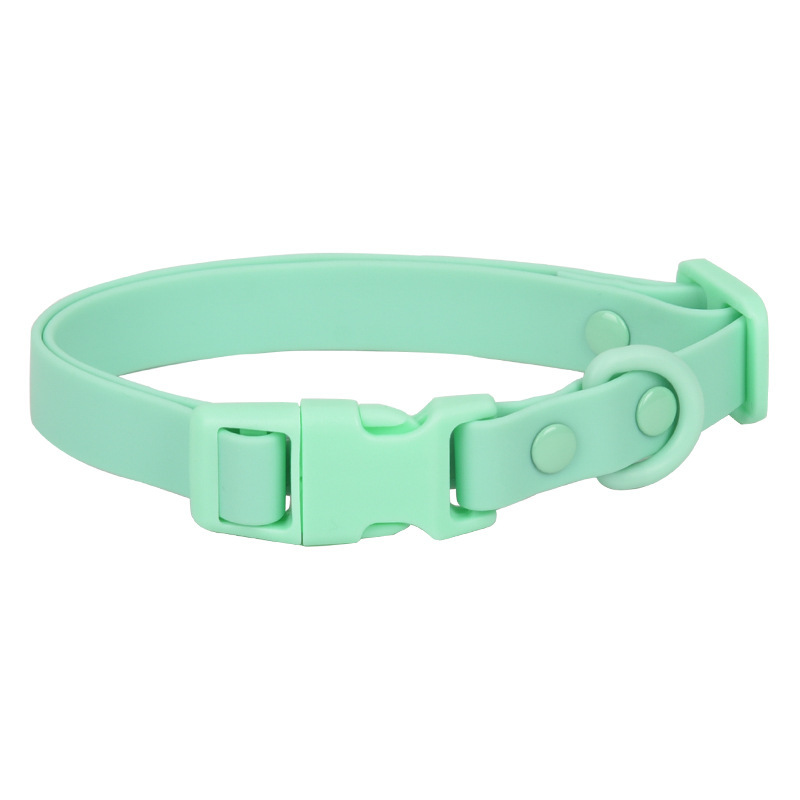 Macaron Colored Pet Collar Rust-Proof PVC Coated Webbing PVC Wrapped Tape Dog Collar Waterproof Custom PVC Dog Collar