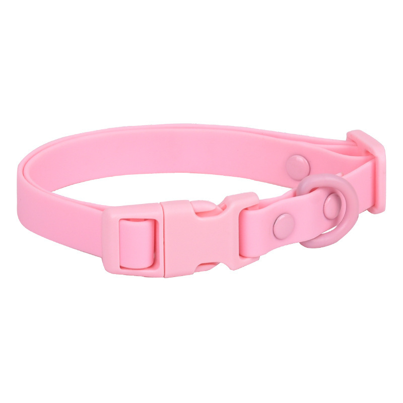 Macaron Colored Pet Collar Rust-Proof PVC Coated Webbing PVC Wrapped Tape Dog Collar Waterproof Custom PVC Dog Collar