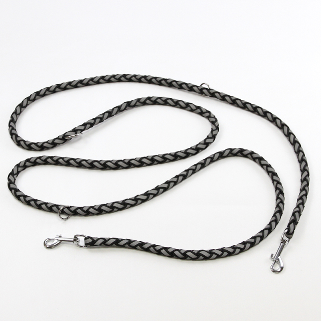 Custom Reflective Dog Leash 1.5-2.5m Length With Reflector Pet Leashes Rope Polyester Pet Dog Leash With Hooks Foam Handle