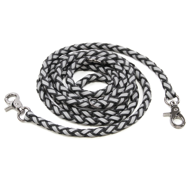 Custom Reflective Dog Leash 1.5-2.5m Length With Reflector Pet Leashes Rope Polyester Pet Dog Leash With Hooks Foam Handle