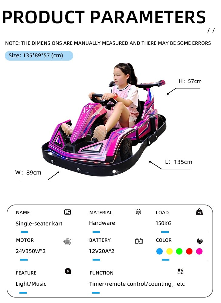 Electric kids go-kart in action