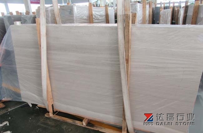 China Marble White Wooden Marble Big Slab For Project