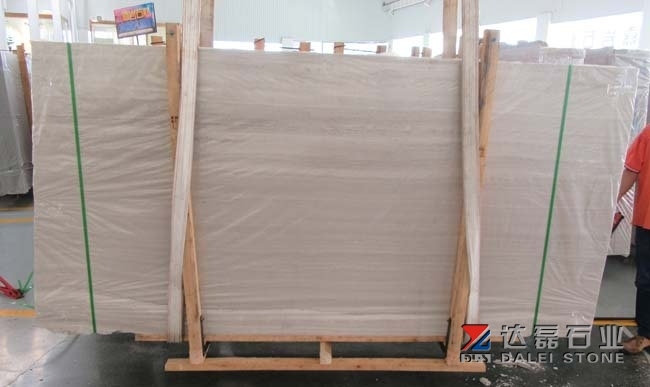 China Marble White Wooden Marble Big Slab For Project