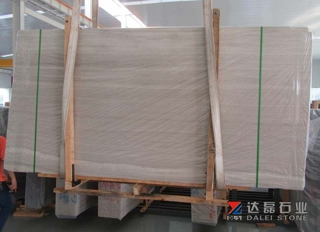 China Marble White Wooden Marble Big Slab For Project