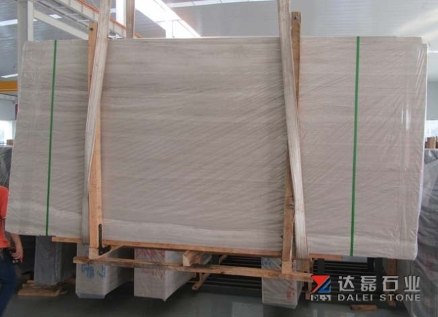 China Marble White Wooden Marble Big Slab For Project