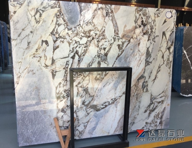 Amazing Milky Dark Blue Marble Big Slab For Artist Design