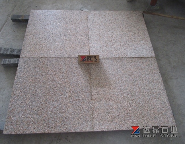 Rusty Yellow G682 Granite Tiles Flamed Finish