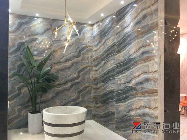 Amazing Lafi Marble Slab With Blue Color From Greece
