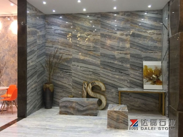 Amazing Lafi Marble Slab With Blue Color From Greece