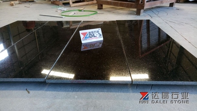 Black Galaxy Granite Tiles Supply For Building Project