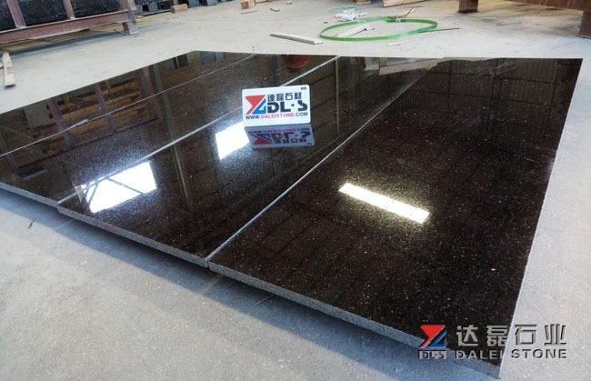 Black Galaxy Granite Tiles Supply For Building Project