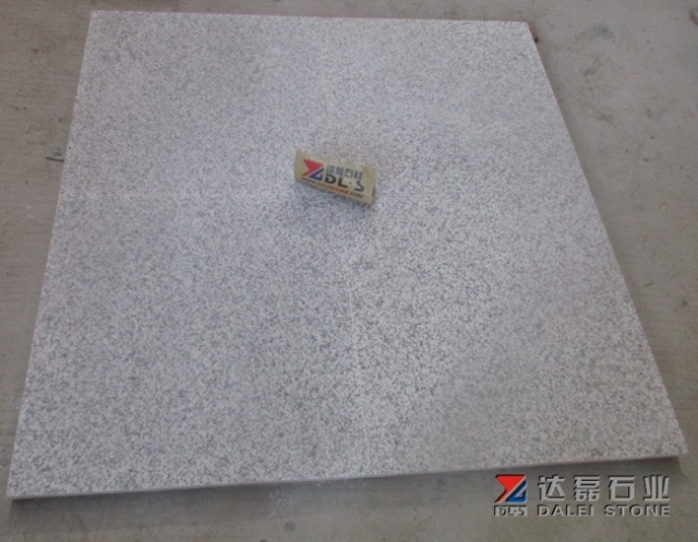 Grey White Color G655 Granite Tiles Honed Finish Way