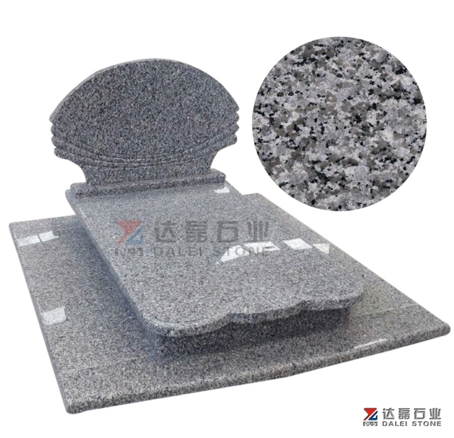 Chinese Granite Swan Blue Tombstone Monuments Headstone