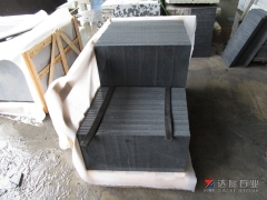 Dark Grey Color G654 Granite Tiles Flamed Finished For Outdoor Project