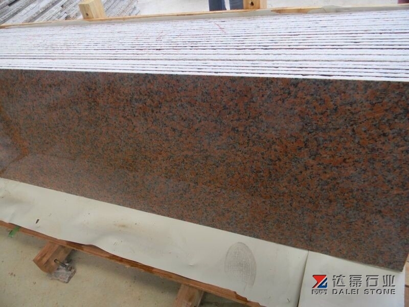 Maple Red G562 Granite Tiles with Polished Way