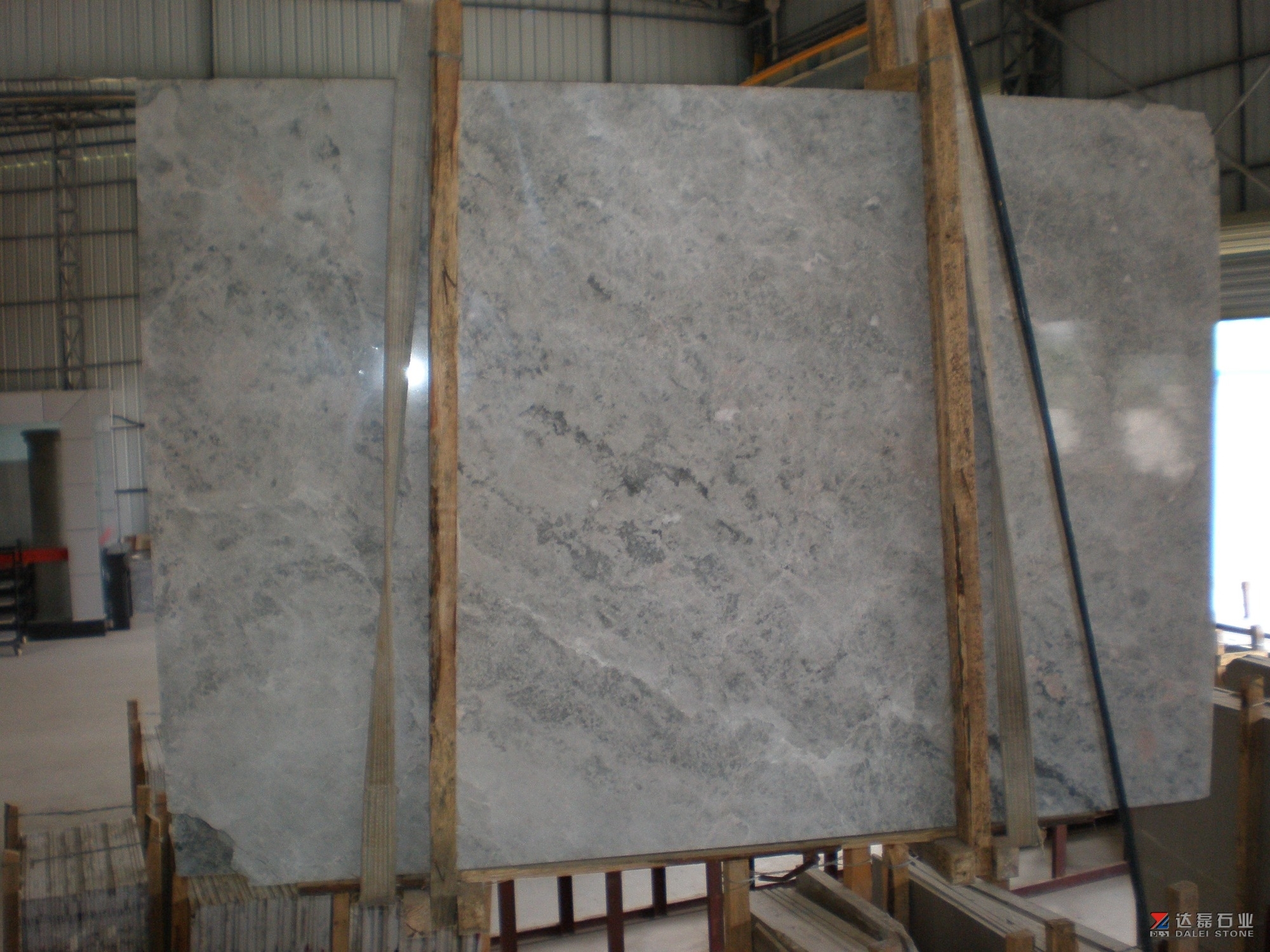 Grey Color Silver Ermine Marble Slabs With Polished Finish Way