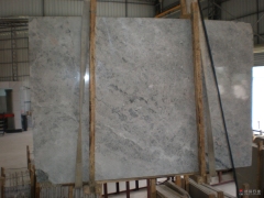 Grey Color Silver Ermine Marble Slabs With Polished Finish Way