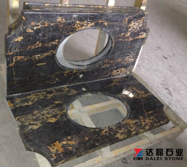 Portoro Marble Countertops Rounded Edge Wholesale Dalei Stone