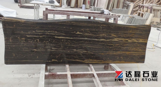 Roman Portoro Marble Countertops Round Edge Wholesale Dalei Stone