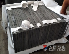 New G684 Black Basalt Flamed Brush Paving Stone