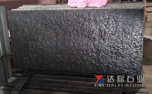 New G684 Black Basalt Flamed Brush Paving Stone