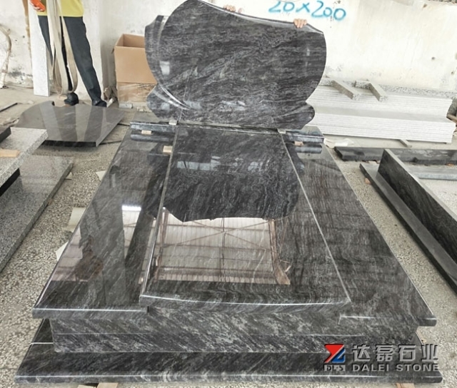 Bahama Blue Tombstone With Headstone From China