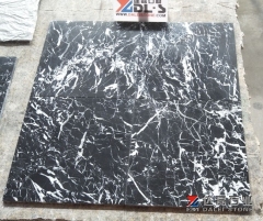 Chinese Black Marble Tiles Nero Marquina New Quarry Honed Finish