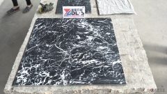 Chinese Black Marble Tiles Nero Marquina New Quarry Honed Finish