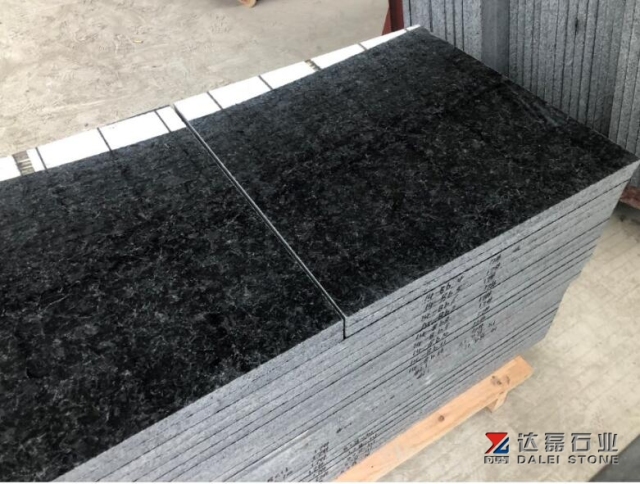 New Angola Black Granite Tiles Polished Granite Tiles