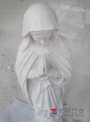 White Jade Marble Sculpture Virgin Mary