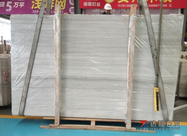 White Wooden Marble Big Slabs