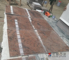 Multicolor Red Granite Small Slabs Polished Finish Wholesale