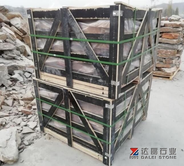 Double Color SandStone Slate Tiles Natural Surface