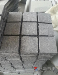 Old Orginal G684 Granite Flamed Cubestone With Net