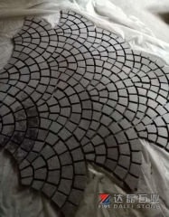 Old Orginal G684 Granite Flamed Cubestone With Net
